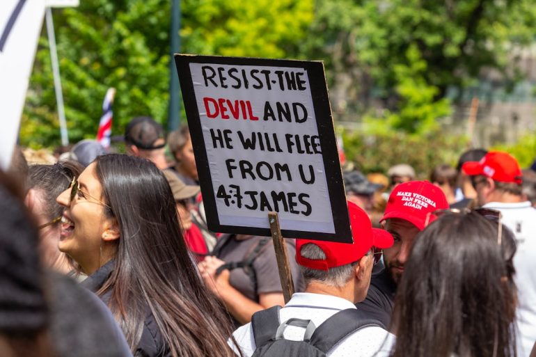 Photo Protesters marching